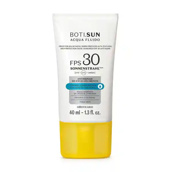Protector Solar Facial Diario Antiseñales Fps 30 40ml Botisun Acqua Fluido