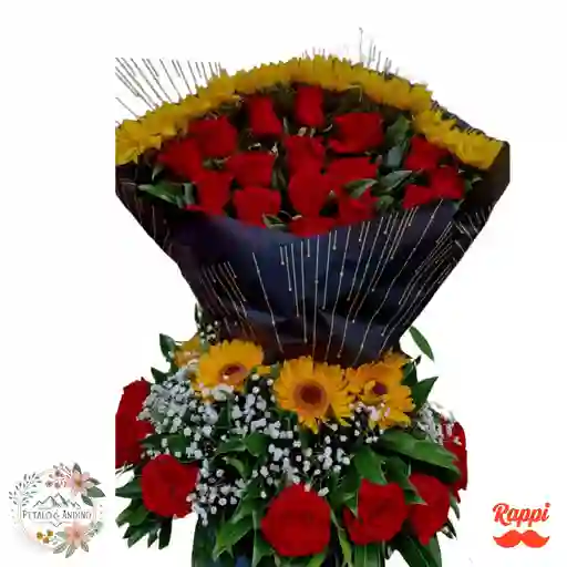 Sol Y Rosas Vibrantes ¡pídelo Con 1 Dia De Anticipación!