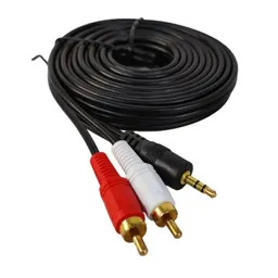 Cable Audio Auxiliar 2x1 Plug 3,5mm Jack 3.5mm 5 Metros