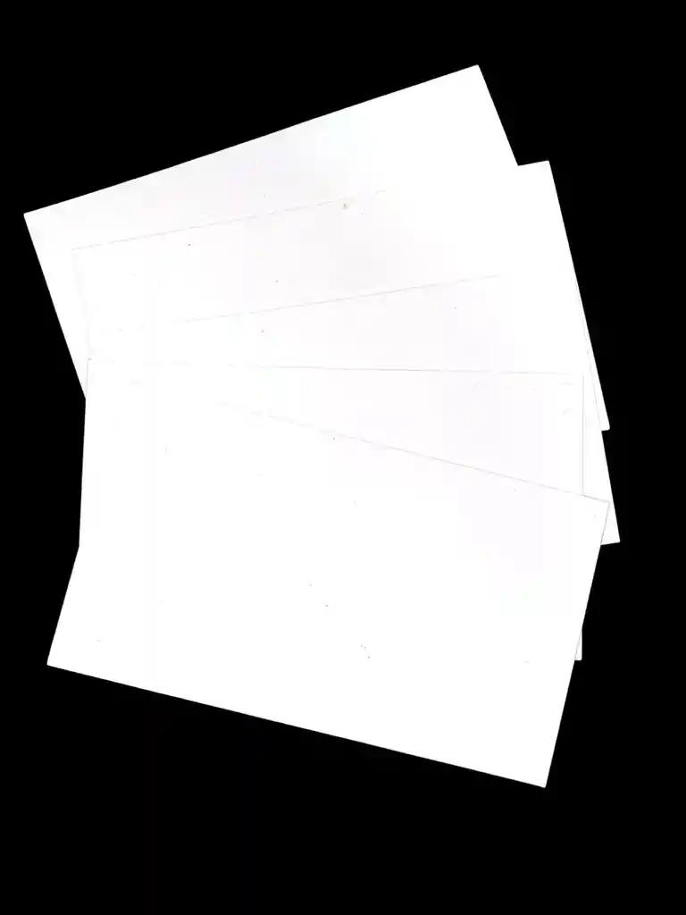 Tarjeta Blanca Opalina X 5 Unidades Medidas 9,5 X 5.5