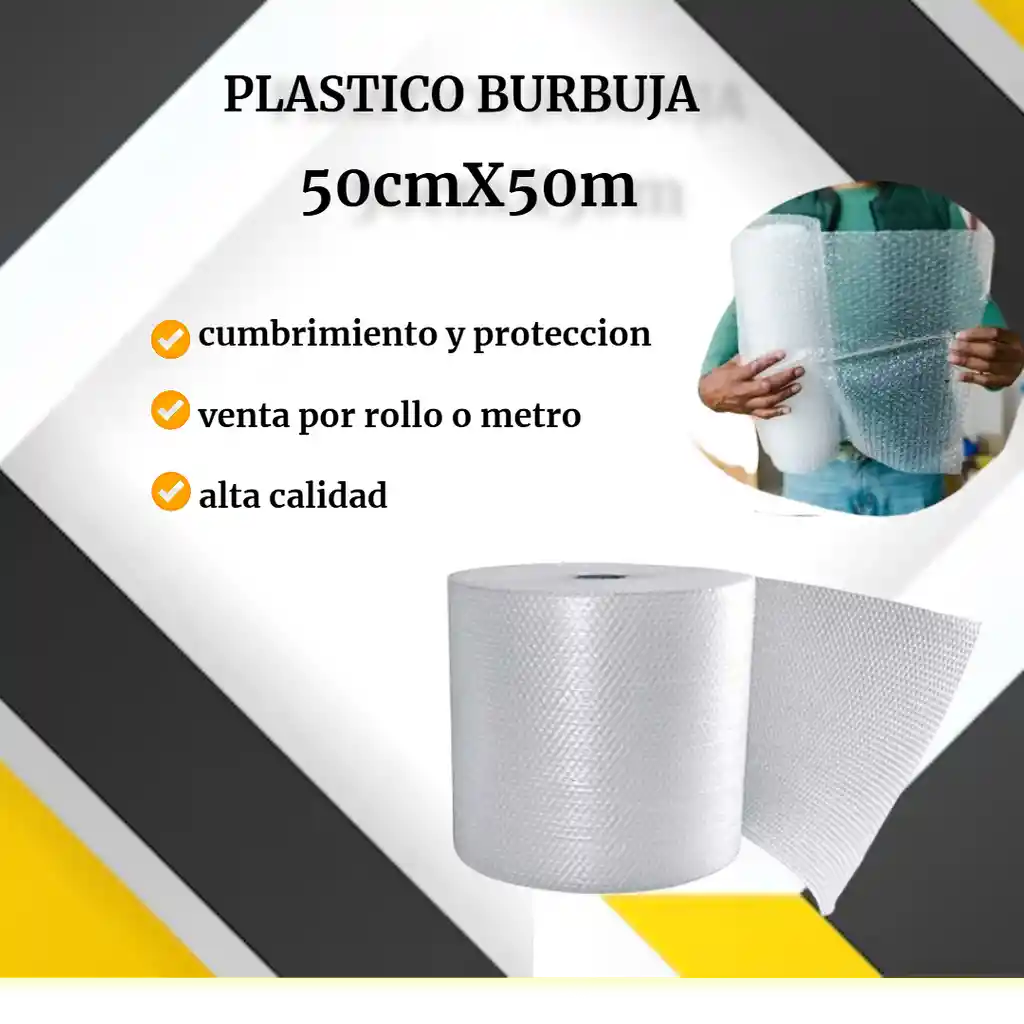 Plastico Burbuja 50cmx50m -empaque