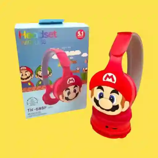 Diadema Mario Bros Tk-688f, Para Música, Juegos Y Llamadas