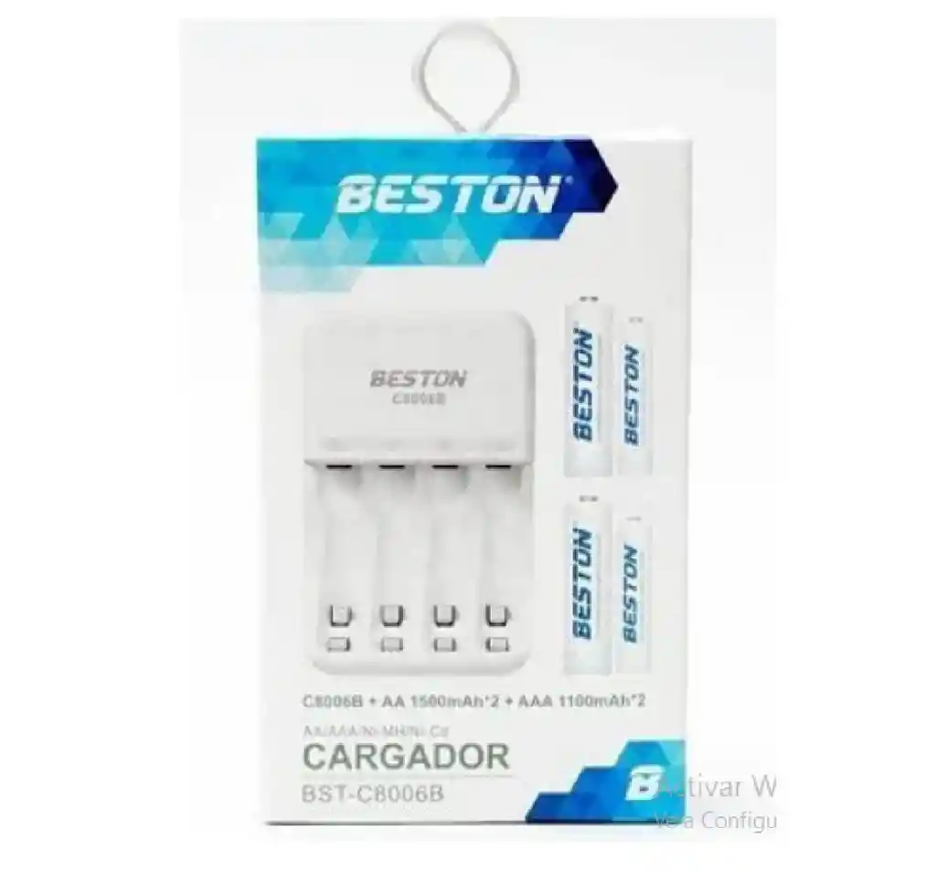 Cargador De Pilas Beston C8006b Mixto Aa/aaa