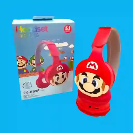 Diadema Mario Bros Tk-688f, Para Música, Juegos Y Llamadas