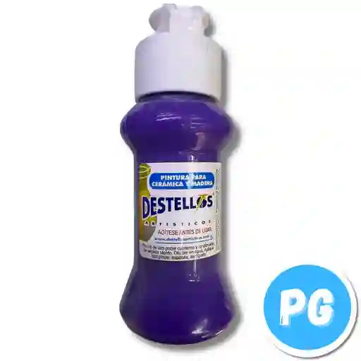 Tarro Acrilico Destellos 60cc Violeta Nocturna