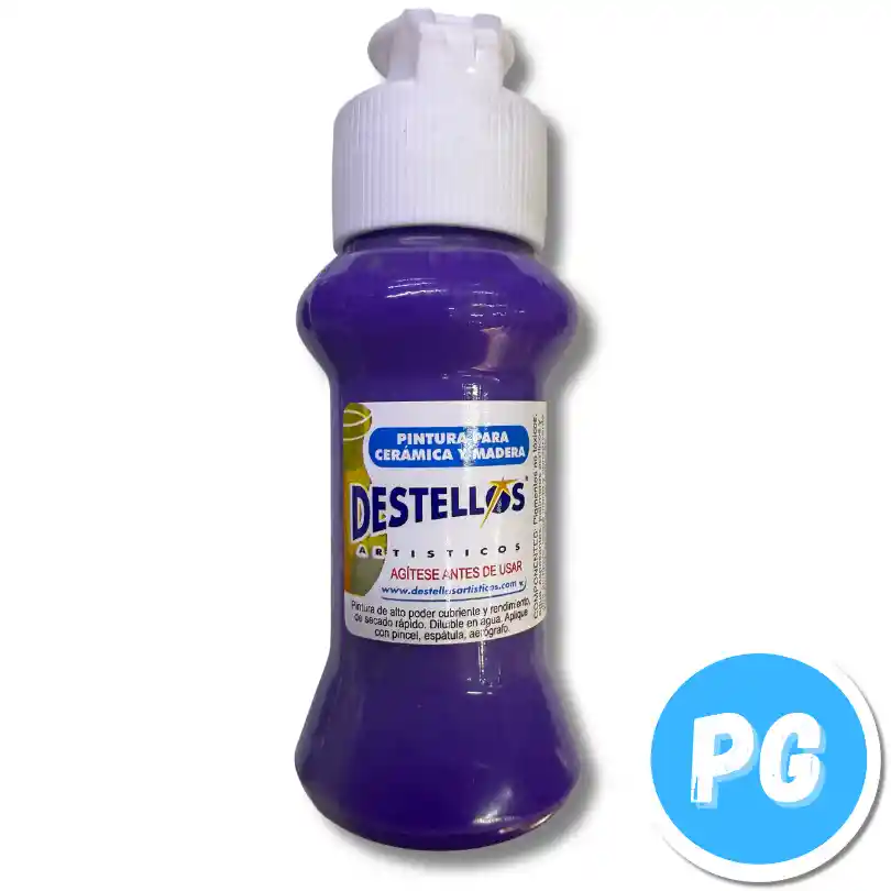 Tarro Acrilico Destellos 60cc Violeta Nocturna