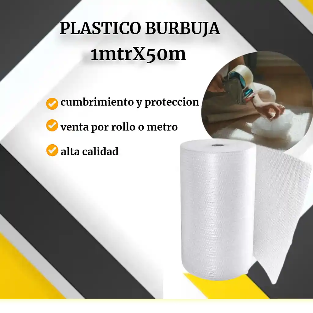 Plastico Burbuja 1mx50m-empaque
