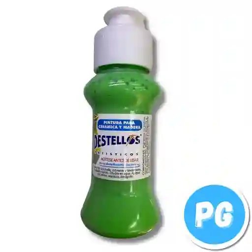Tarro Acrilico Destellos 60cc Verde Manzana