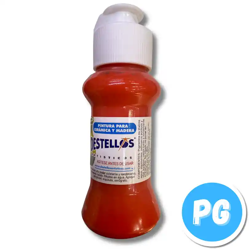 Tarro Acrilico Destellos 60cc Rojo Vivo