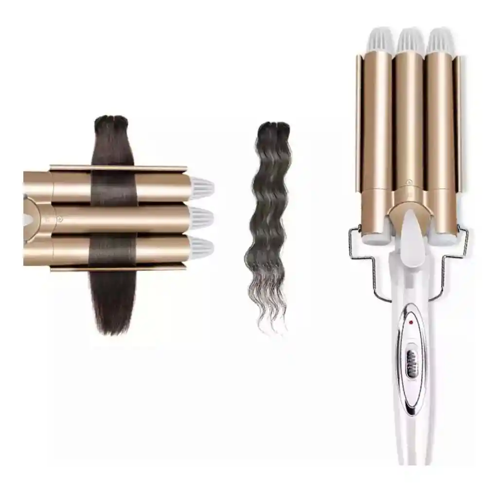 Rizadora Profesional Ondas De Sirena 25 Mm Triple Barril