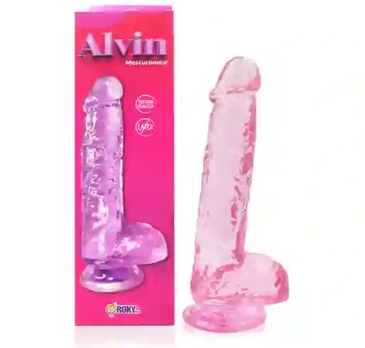 Dildo Consolador 15cm Pink Alvin Realista Masturbador Rosa Con Ventosa Suave Vaginal Anal Lgbtiq Más Placer