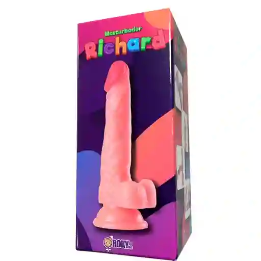 Dildo Consolador 20cm Realista Masturbador Richard Con Ventosa Silicona Suave Lgbtiq Ano Vagina Más Placer