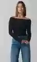 Blusa Atemporal Velvet Aura Black