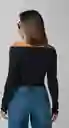 Blusa Atemporal Velvet Aura Black
