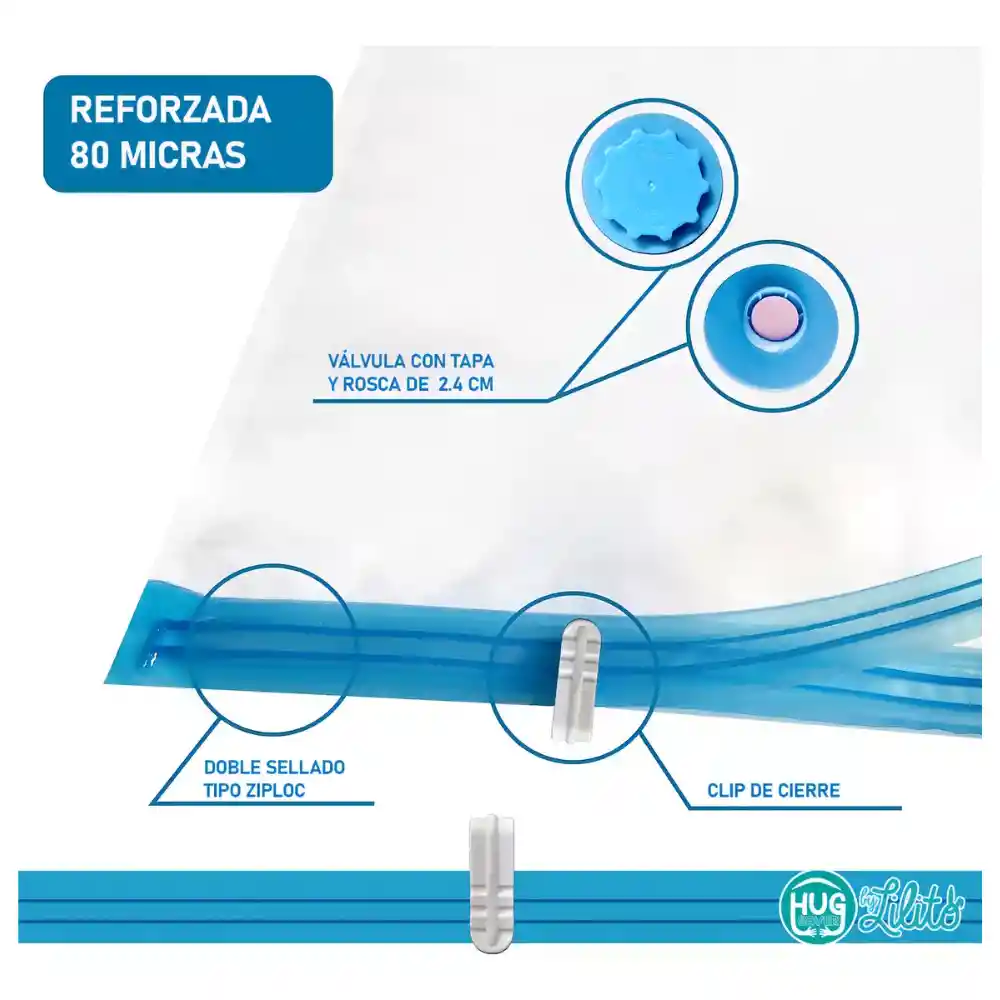 Set 5 Bolsas Empaque Al Vacío 50x70 + Bomba Electrica