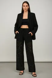 Pantalón Palazzo Encaje (ojalillo) Con Forro Short Talla Unica
