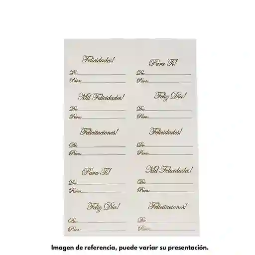 Tarjeta De Para Adhesiva Blanca 6cm X 3 Cm X 10
