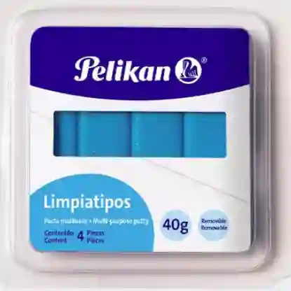 Pelikan Limpiatipos Azul 40g (4 Piezas)