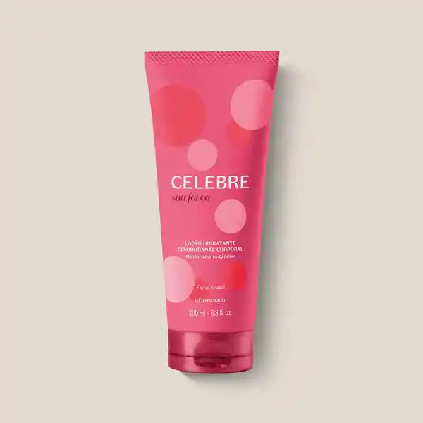 Loción Hidratante Corporal Femenina Sua Força, 200ml Celebre
