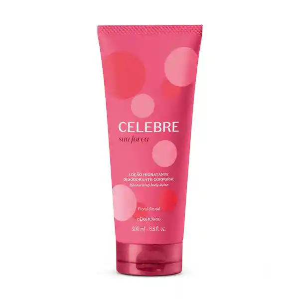 Loción Hidratante Corporal Femenina Sua Força, 200ml Celebre