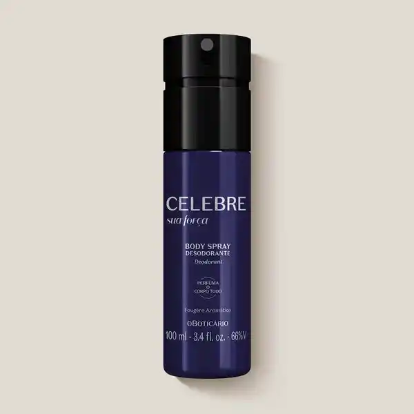 Desodorante Masculino Sua Força, 100ml. Celebre