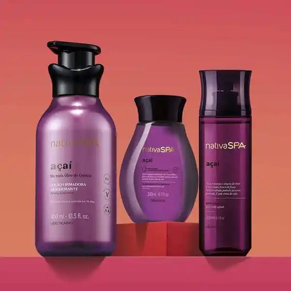 Combo De Cuidado Corporal Acai Kit 3 Unidades Locion Corporal + Body Splash + Aceites Corporal