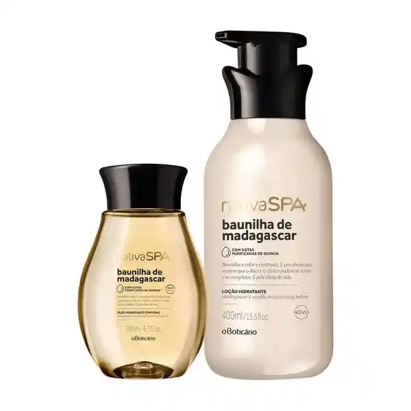 Kit De Cuidado Corporal Loción Corporal + Óleo Corporal Vainilla Madagascar