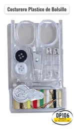 Costurero Con Hilo Aguja Tijeras Botones