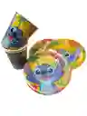 10 Platos Y 10 Vasos De Stitch Stich Lilo Deoracion Fiestas Cumpleaños