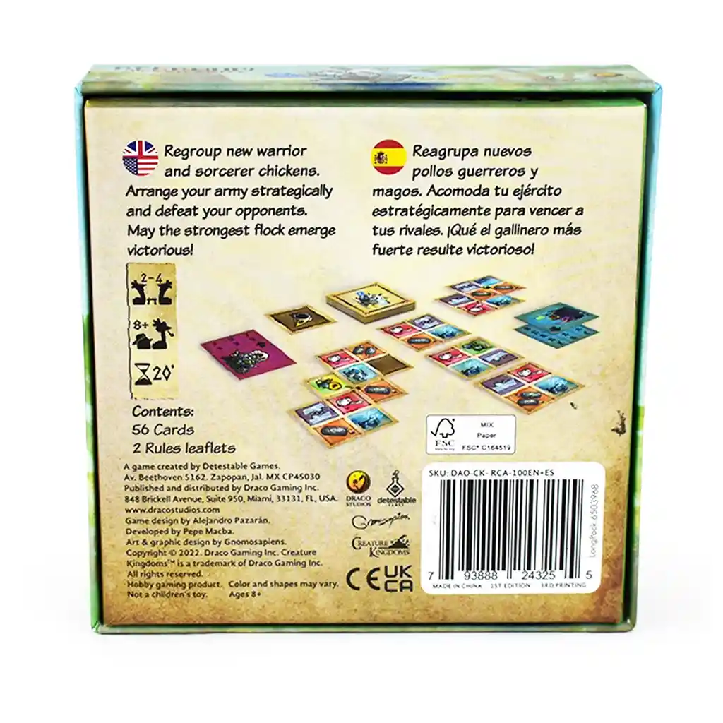 Juego De Mesa Regroup Chiken Army Para Adultos