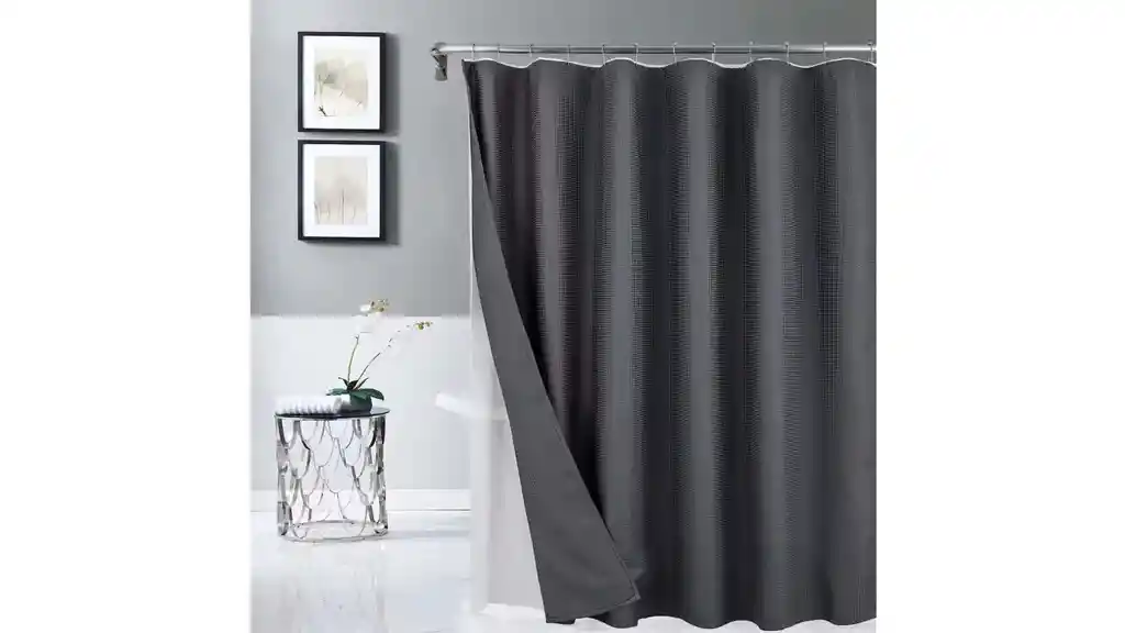 Cortinas Baño Ducha 100% Impermeable Huecos 12 Aros 3 Colores