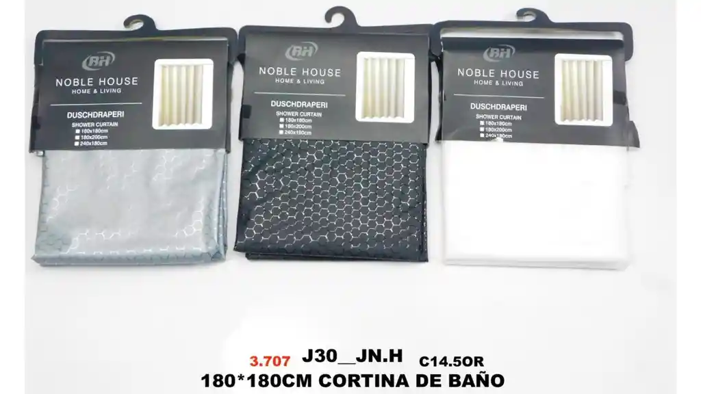 Cortinas Baño Ducha 100% Impermeable Huecos 12 Aros 3 Colores