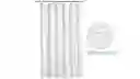 Cortinas Baño Ducha 100% Impermeable Huecos 12 Aros 3 Colores