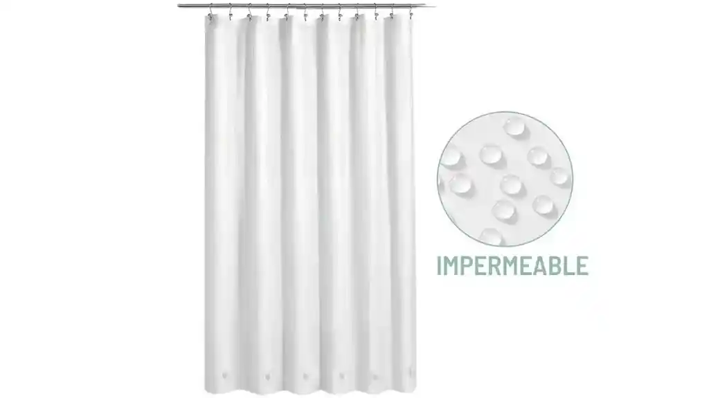 Cortinas Baño Ducha 100% Impermeable Huecos 12 Aros 3 Colores