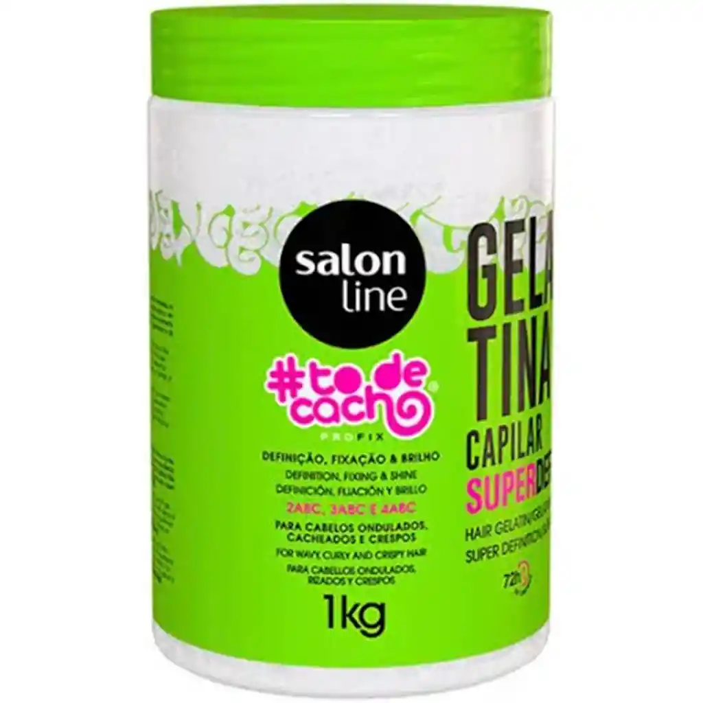 Salon Line Gelatina Para Rizos 72h De Definición – Hidratación Profunda | Control De Frizz, Con Vitamina Y Sin Sulfatos- 1kg