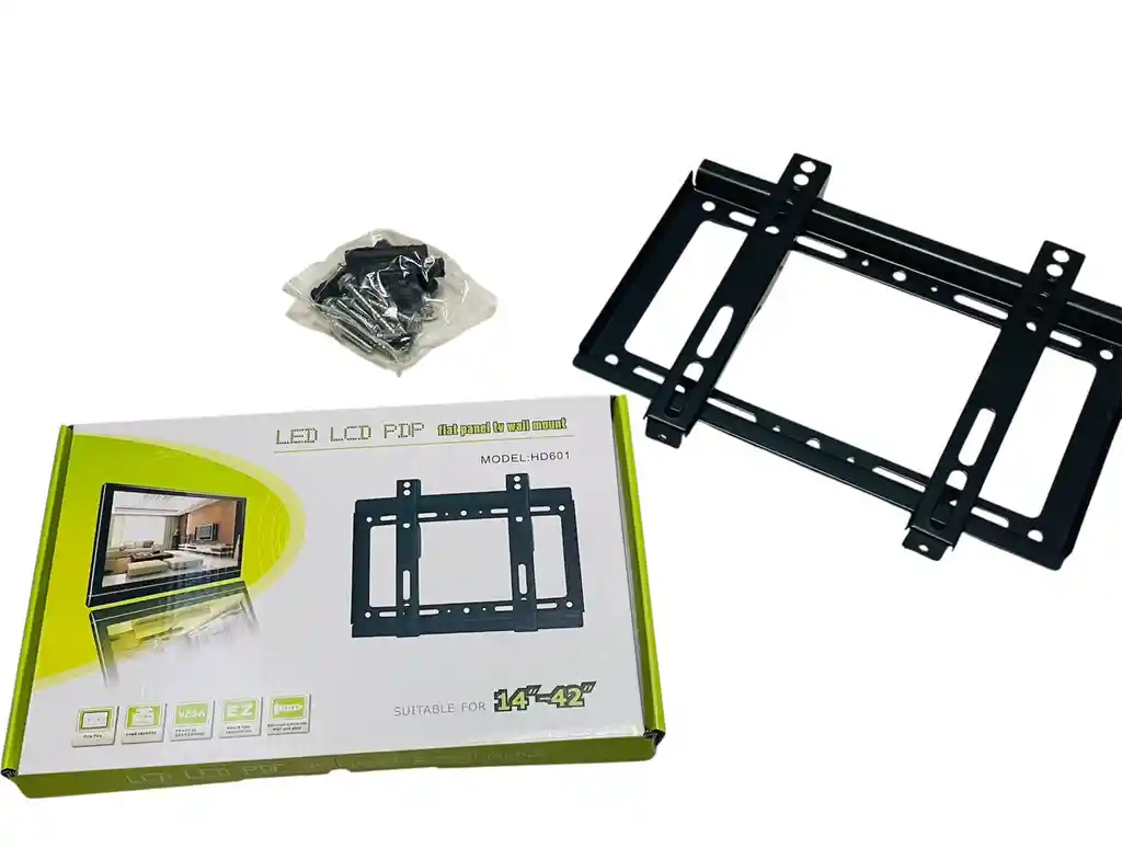 Soporte Base Fijo Para Televisor De 14 A 42 Pulgadas Pared Color Negro
