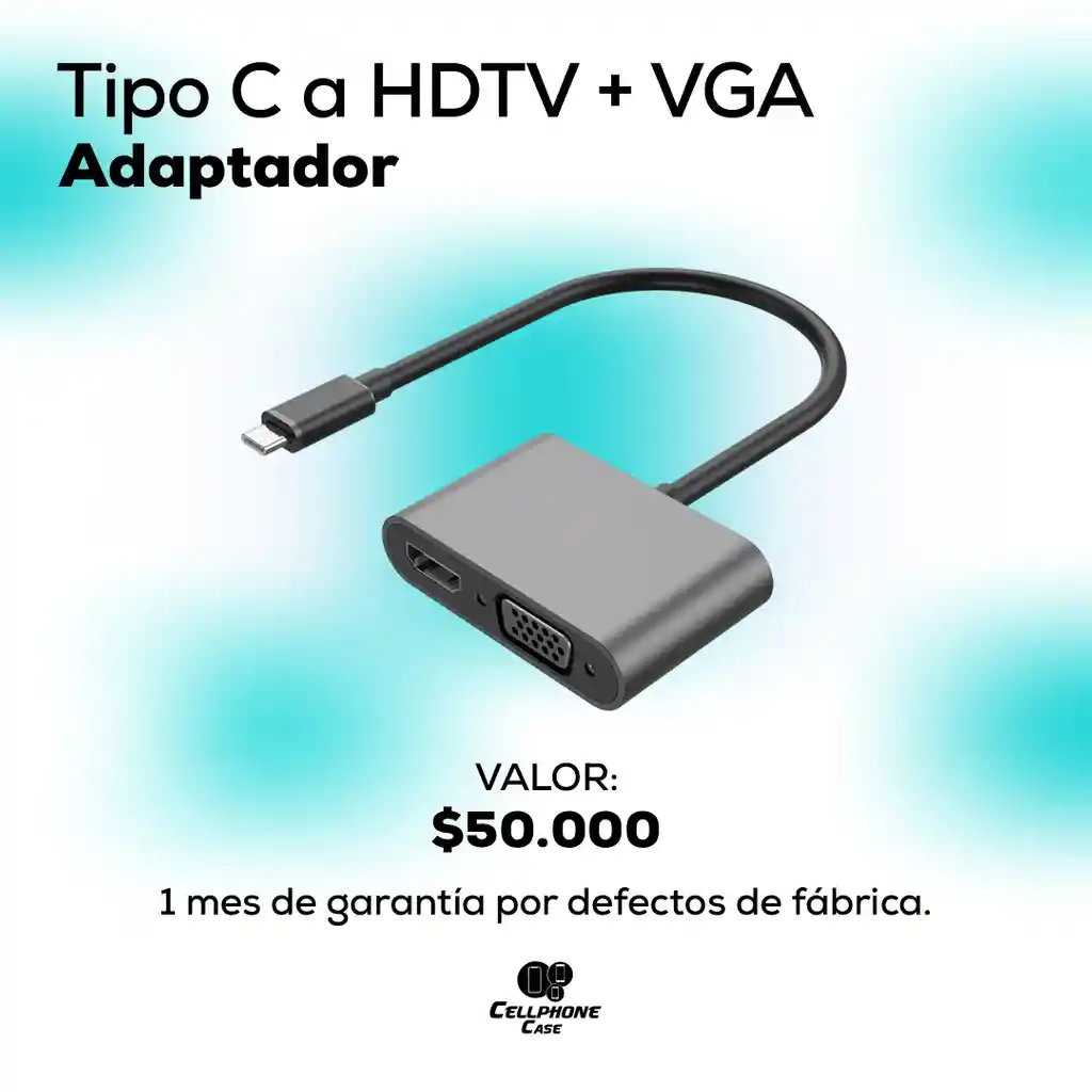Adaptador Tipo C A Hdtv + Vga