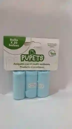 Rollo Bolsas Para Excremento Para Perros X 3 Uninades