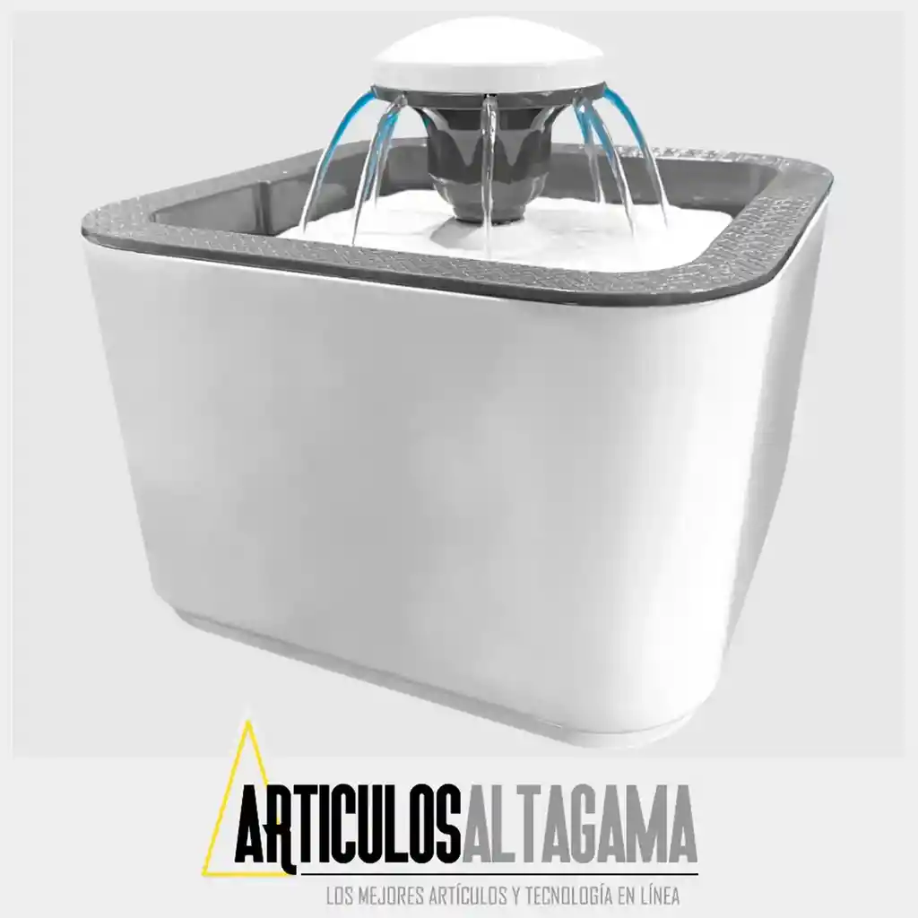Fuente De Agua Para Gatos Perros Bebedero Para Mascotas Color Blanco