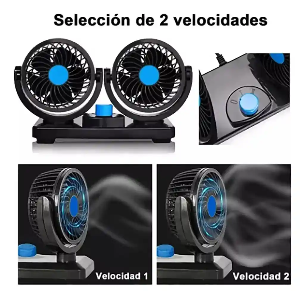 Ventilador Doble Para Carros 12v