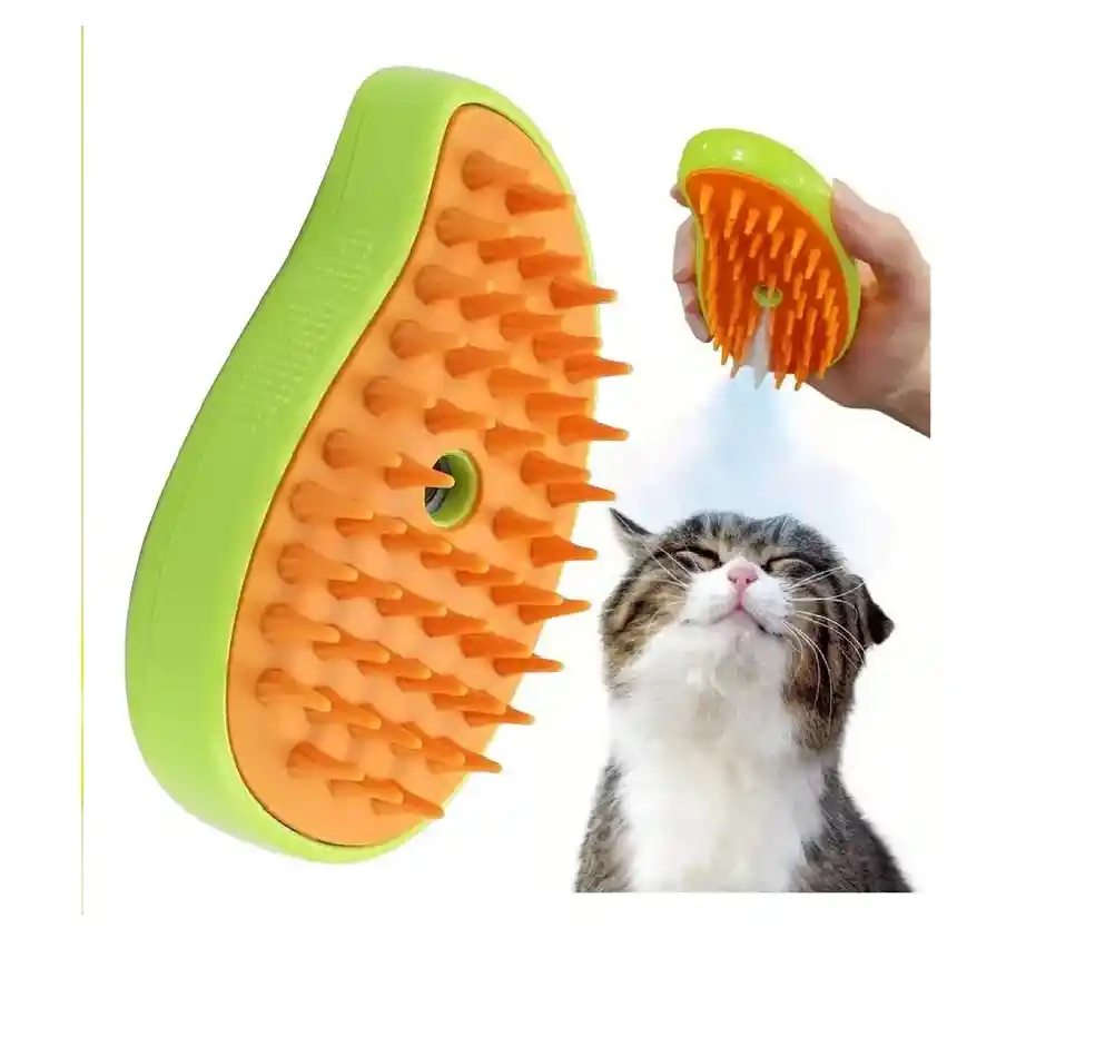 Cepillo De Vapor 3 En 1 Masaje Autolimpieza Peine Para Gatos