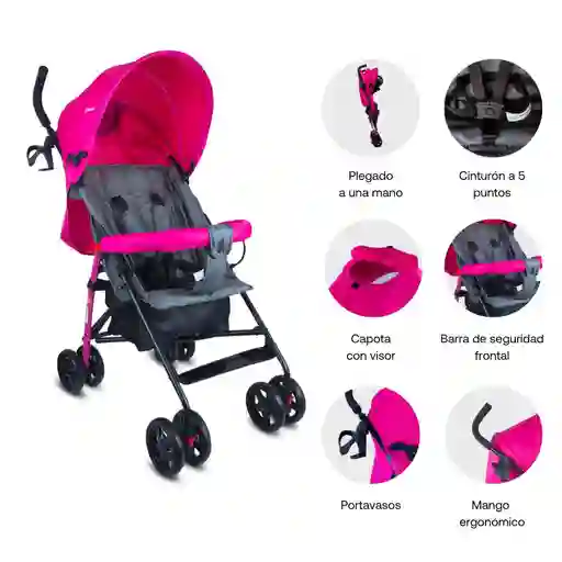 Bebesit Coche Paseador Click Pink