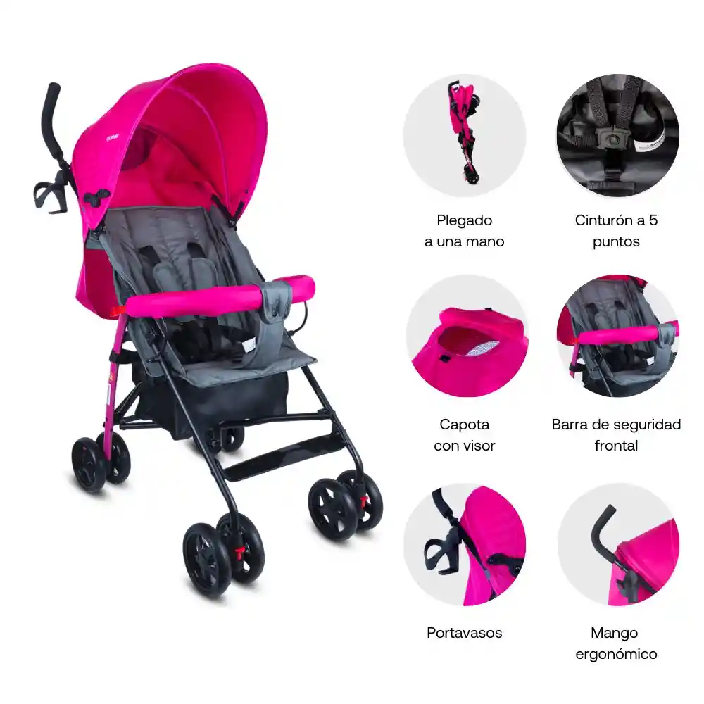 Bebesit Coche Paseador Click Pink