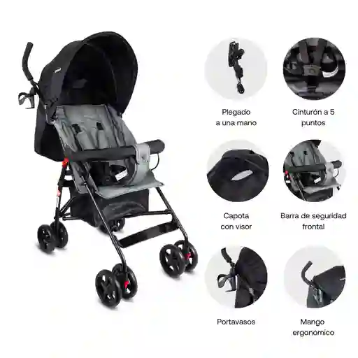 Bebesit Coche Paseador Click Gray