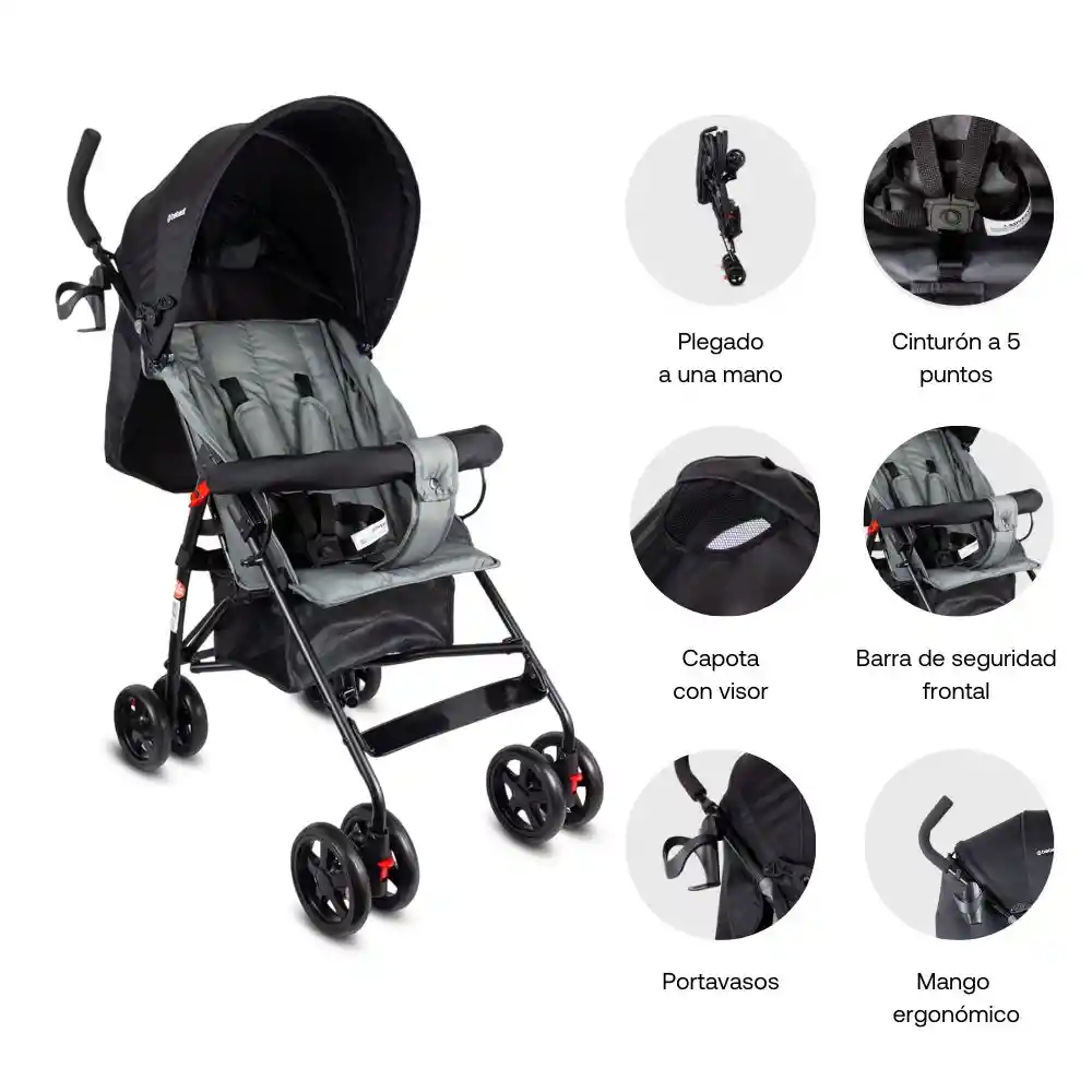 Bebesit Coche Paseador Click Gray