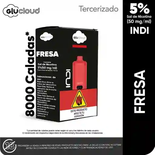Desechable Glucloud 8000puff - Fresa