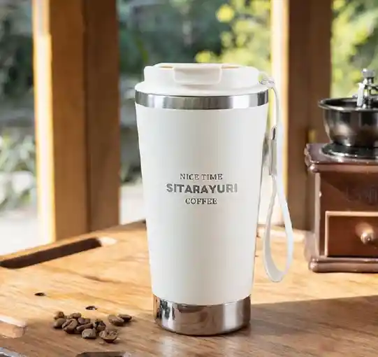 Vaso Sitarayuri Con Pitillo Tapa Blanca, Color Ngr, Blc, Rsd, Azl