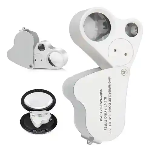 Lupa Para Joyeria Doble Con Luz