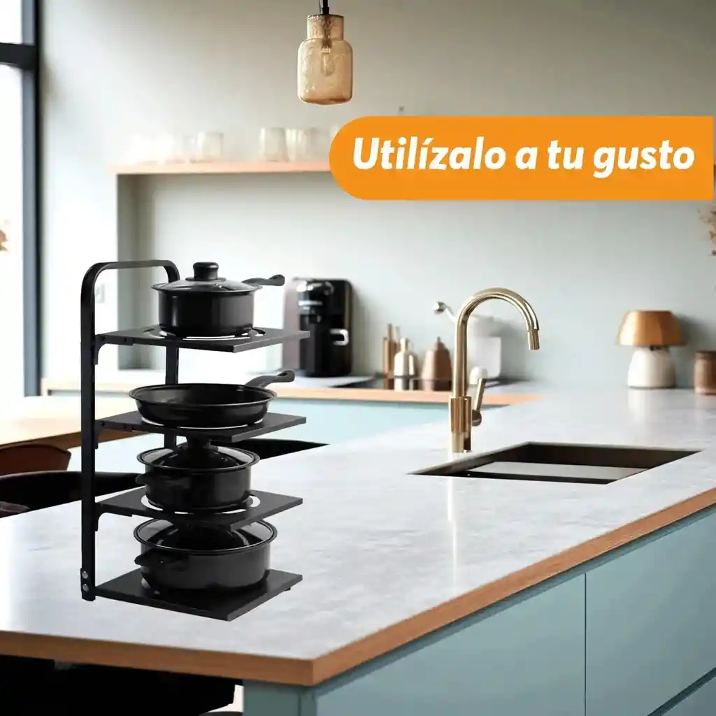 Organizador De Cocina Para Ollas Y Sartenes 4 Niveles