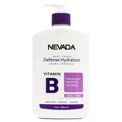 Nevada Crema Corporal Defense Hydration Con Vitamina B – Refuerza, Hidrata Y Protege La Piel Seca 444 Ml